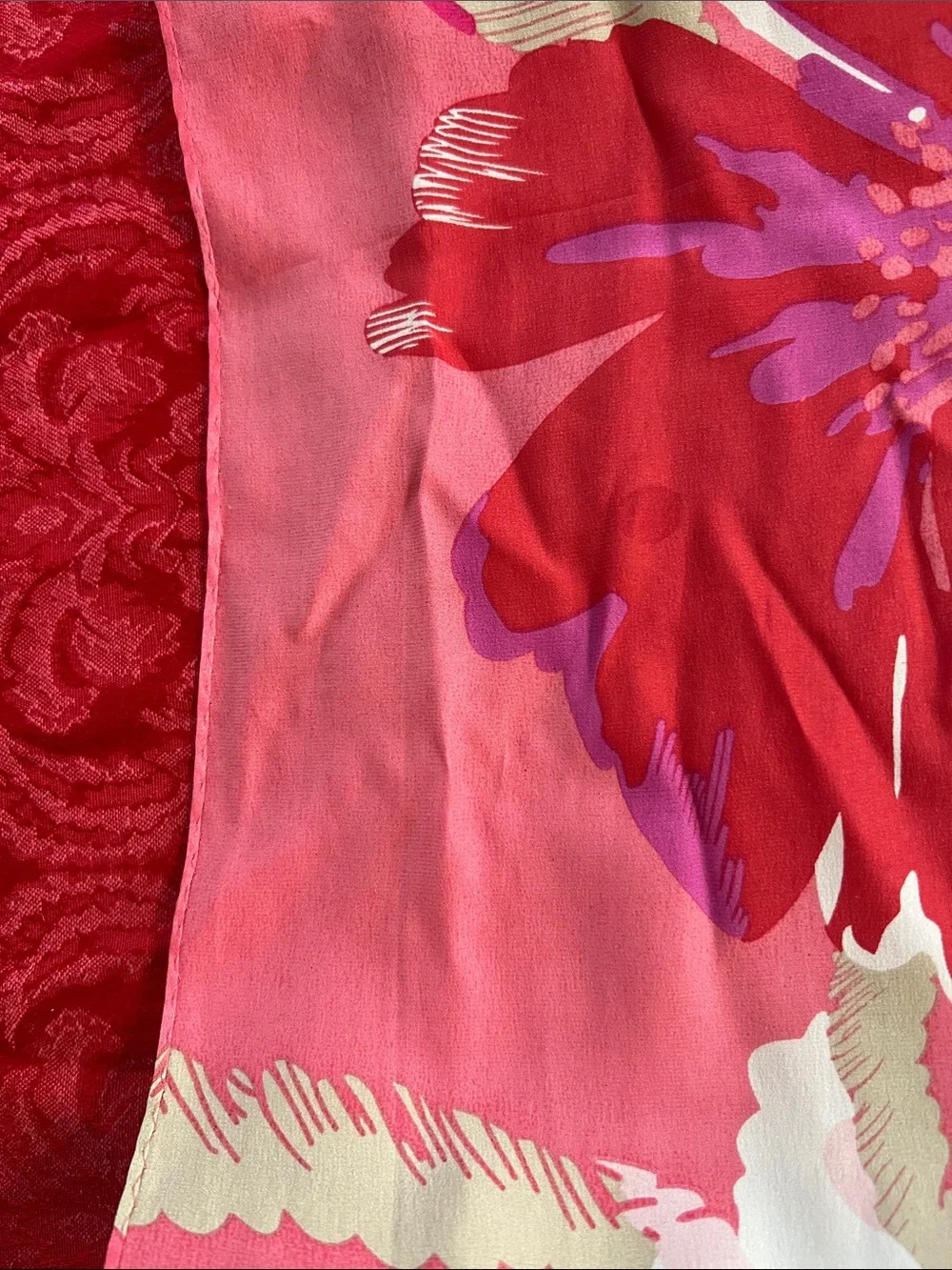 Anne Klein Pink Floral Scarf 62